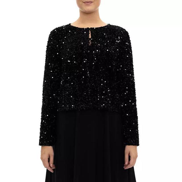 Womens Nina Leonard Sequin Shrug Product Image