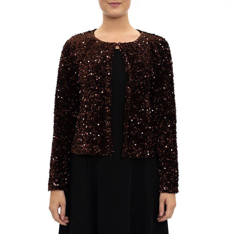 Womens Nina Leonard Sequin Shrug Product Image