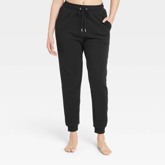 Womens Fleece Jogger Pants - Auden Black XS Product Image