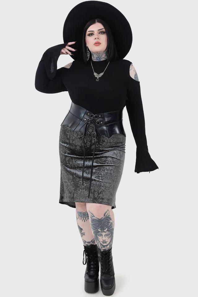 Haunted Lover Midi Skirt [PLUS] Female Product Image