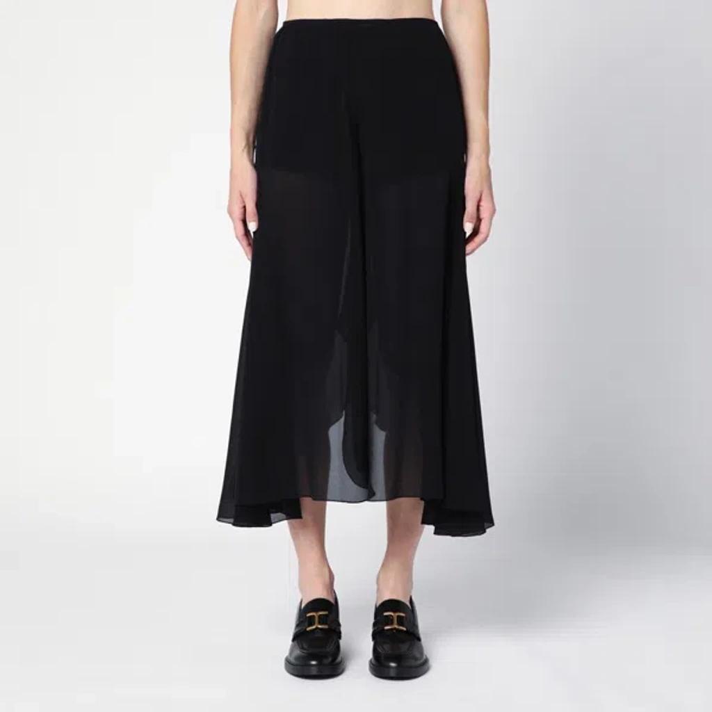 Black Silk Flowing Skirt product image