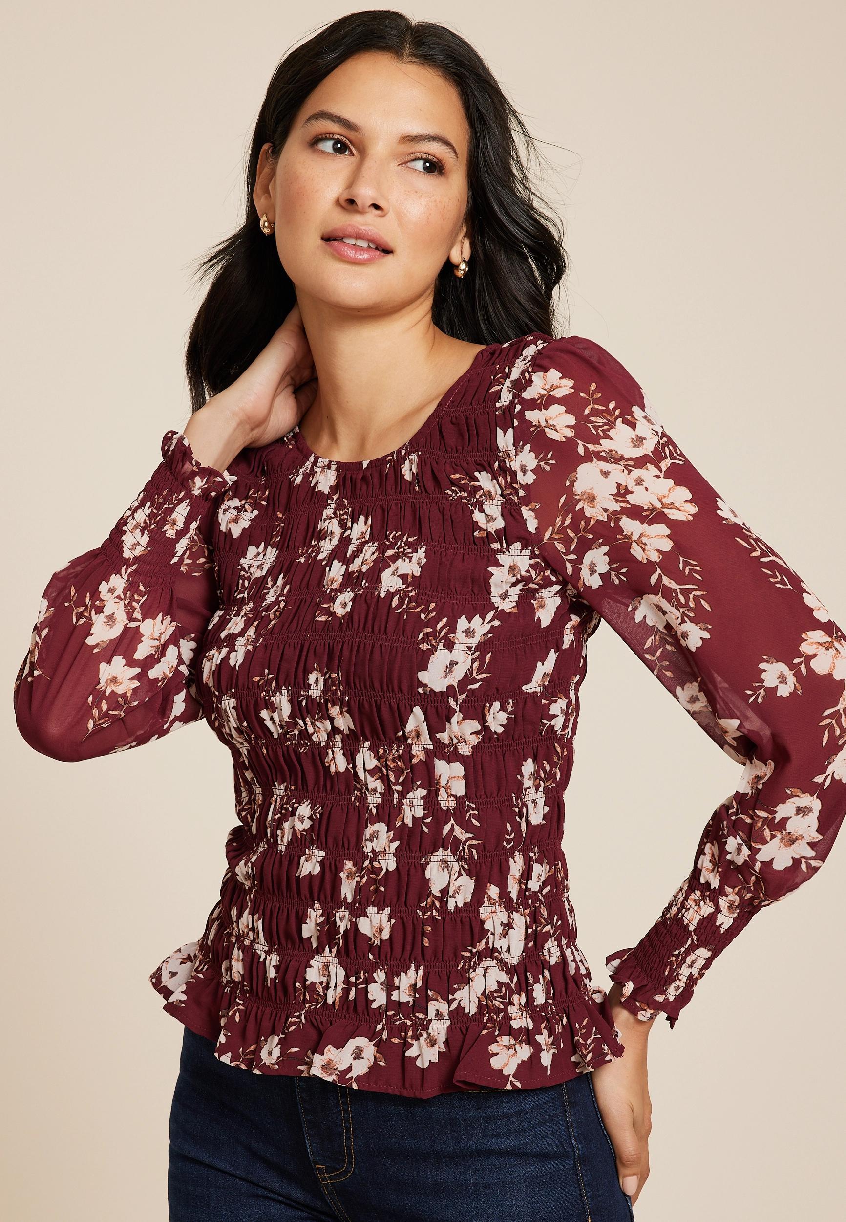 Floral Smocked Blouse Product Image