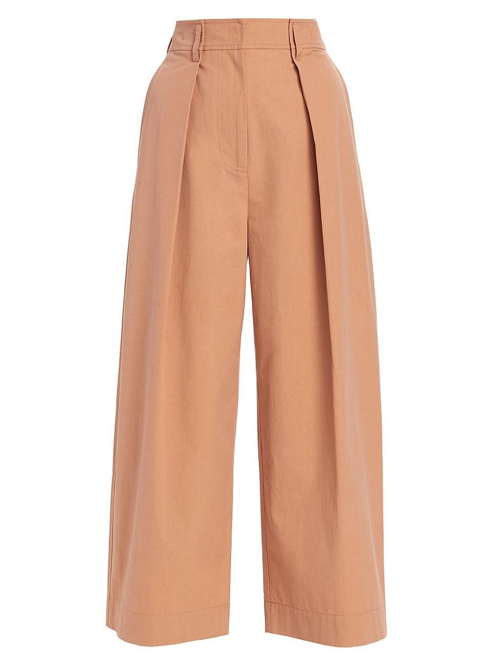 Womens Emery Cotton High-Rise Wide-Leg Pants Product Image