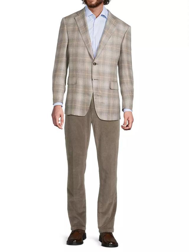 Plaid Cashmere Sport Coat Product Image