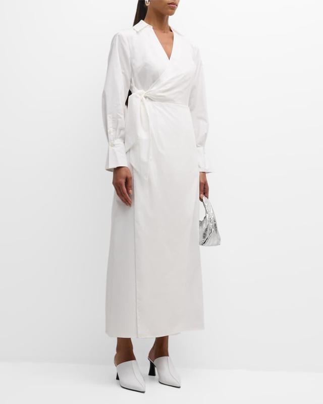 Briar Draped Midi Wrap Dress Product Image