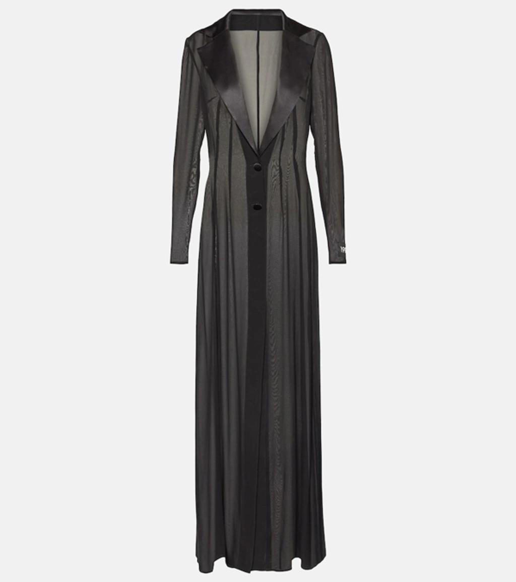 DOLCE & GABBANA Silk-blend Coat In Black Product Image