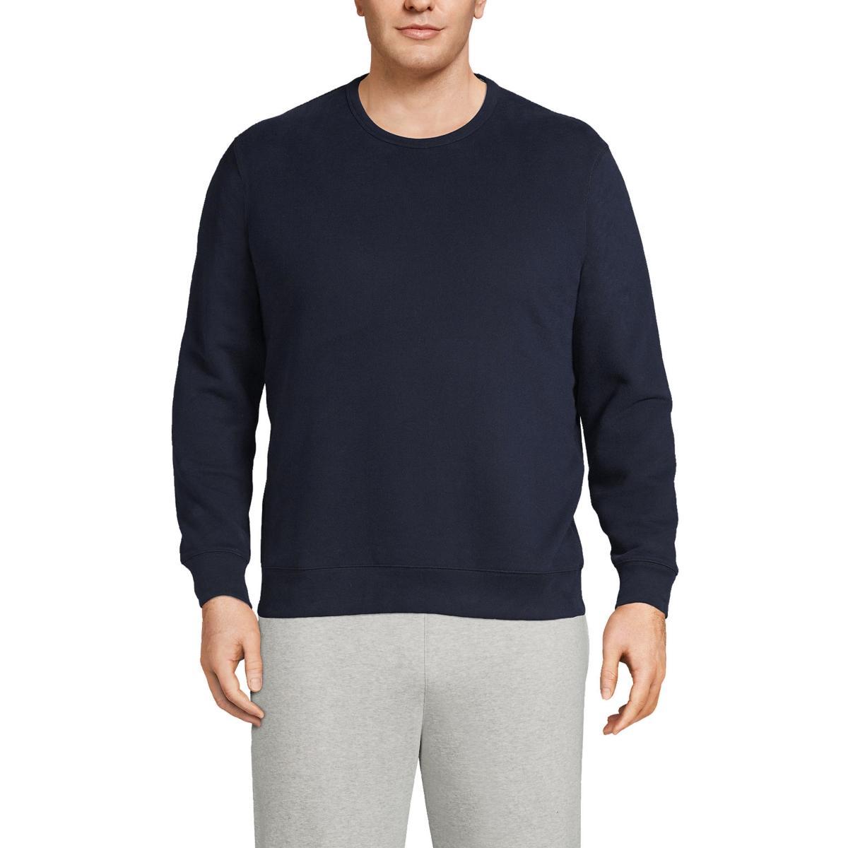 Lands End Mens Big and Tall Serious Sweats Crewneck Sweatshirt Product Image