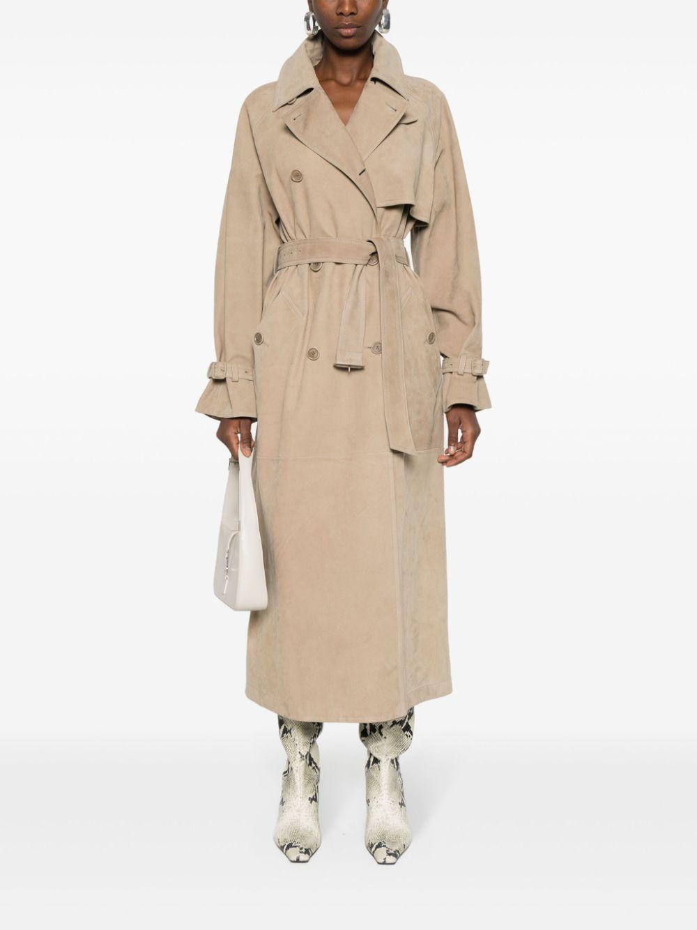 MAX MARA Quinto Double-breasted Coat In Neutrals Product Image