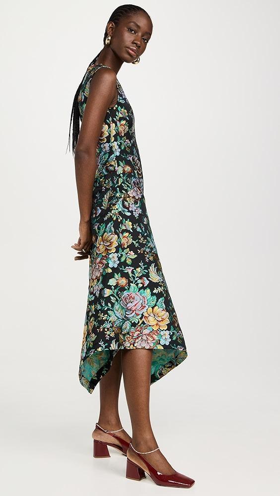 Marques Almeida Brocade Fitted Sleeveless Dress with Assymetric Hem | Shopbop Product Image