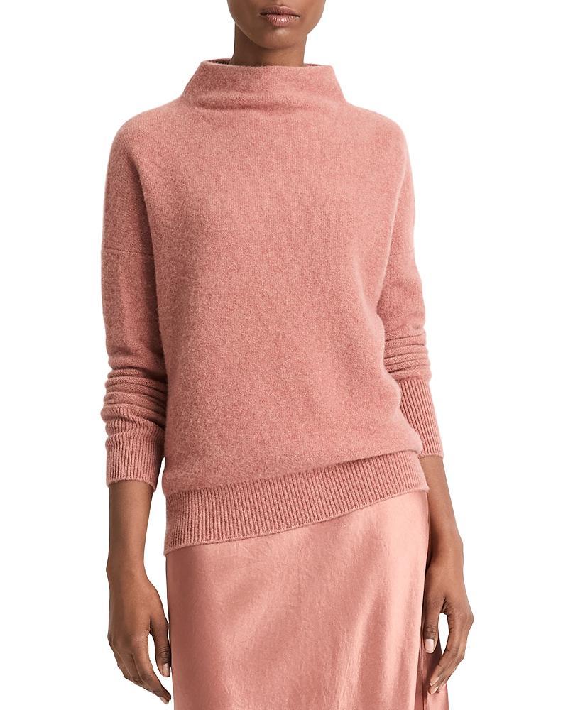 Vince Boiled Funnel Neck Pullover (Heather Tide Stone) Women's Clothing Product Image