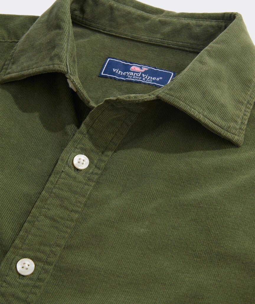 Corduroy Spread Collar Shirt Product Image