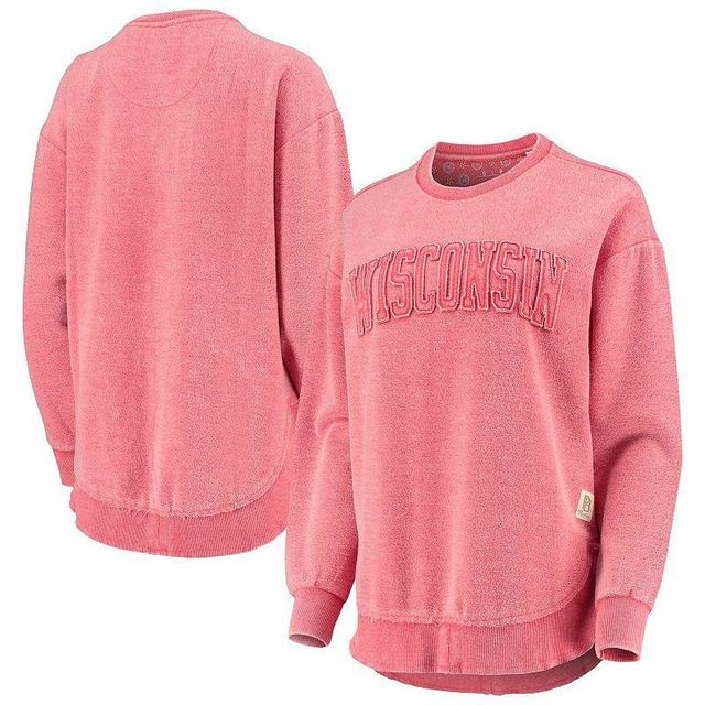 Womens Pressbox Wisconsin Badgers Ponchoville Pullover Sweatshirt Product Image