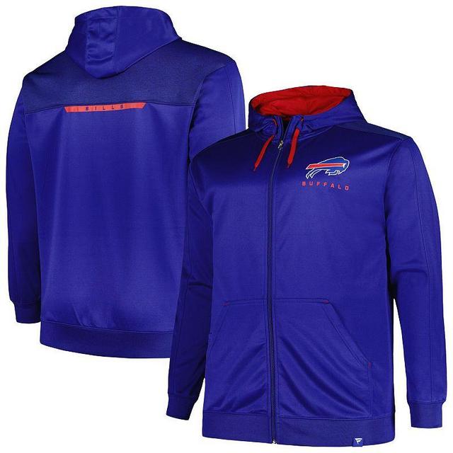 Mens Profile Royal Buffalo Bills Big & Tall Defender Full-Zip Hoodie Product Image