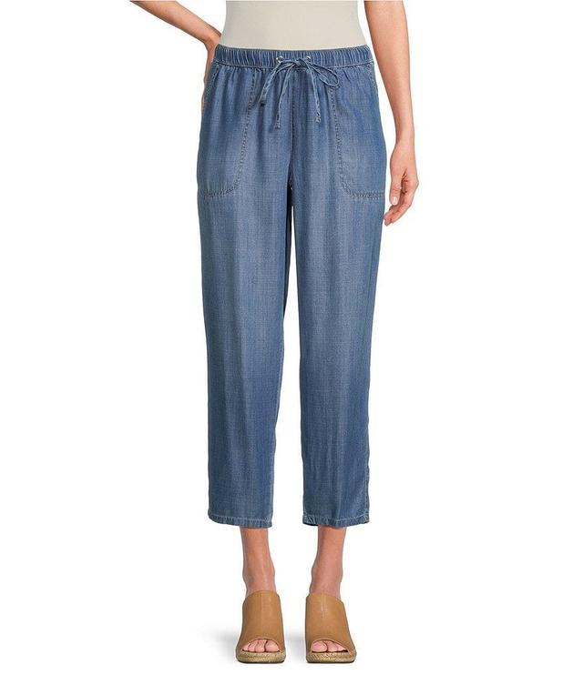 Nurture by Westbound Drawstring Elastic Waist Cropped Utility Pants Product Image