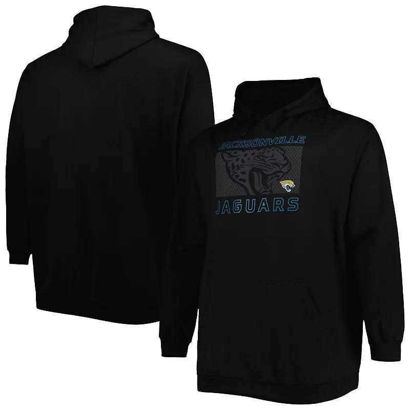 Mens Fanatics Branded Black Jacksonville Jaguars Big & Tall Pop of Color Pullover Hoodie Product Image