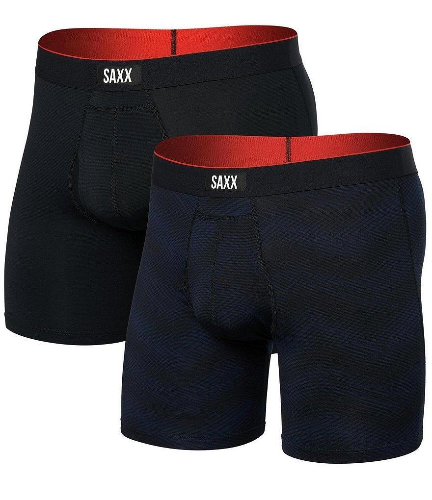 SAXX Multi-Sport Solid/Chevron Mesh 6#double; Inseam Boxer Briefs 2-Pack Product Image