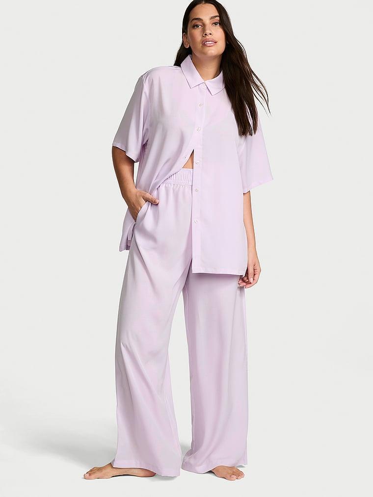 Luxe Crepe Long Pajama Set Product Image