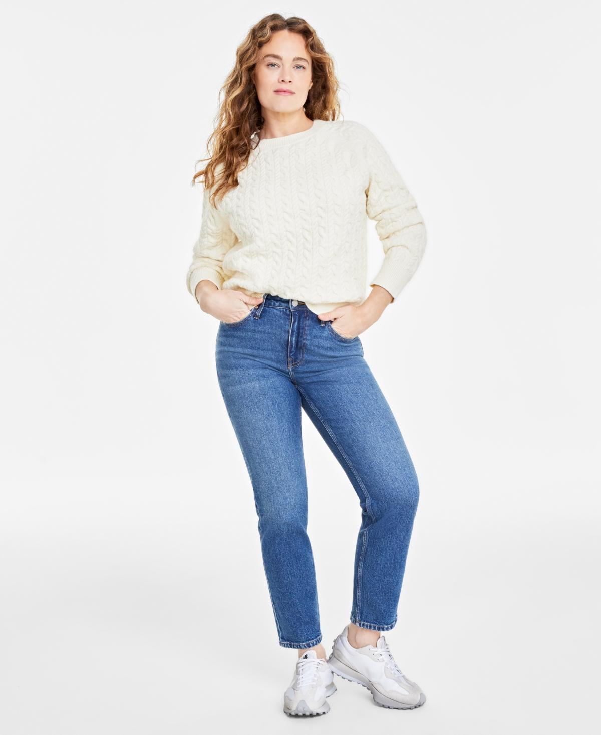 On 34th Womens Perfect Cable-Knit Crewneck Sweater, Created for Macys Product Image