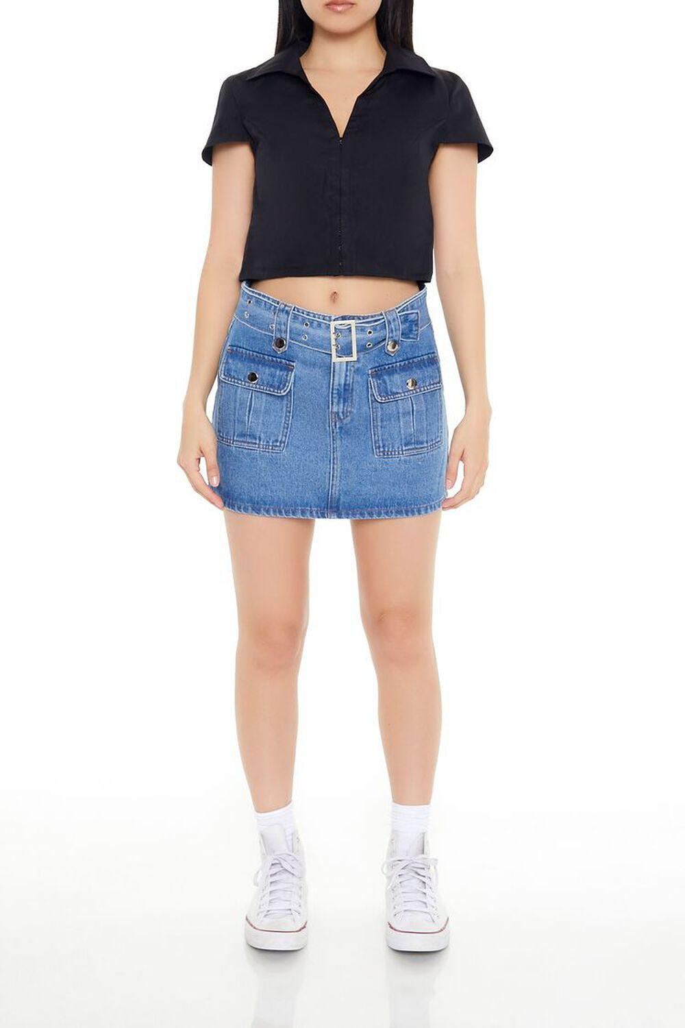 Poplin Cropped Shirt | Forever 21 Product Image