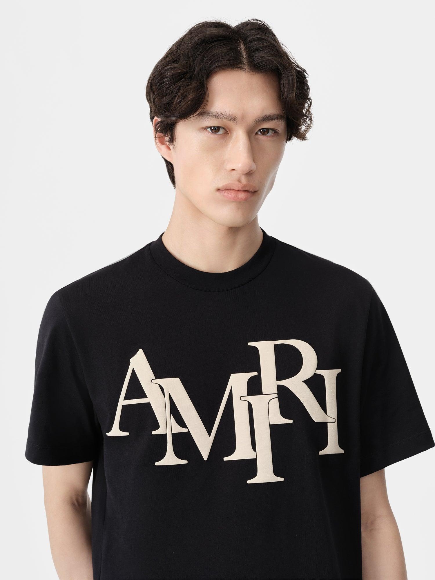 AMIRI STAGGERED TEE - Black Male Product Image