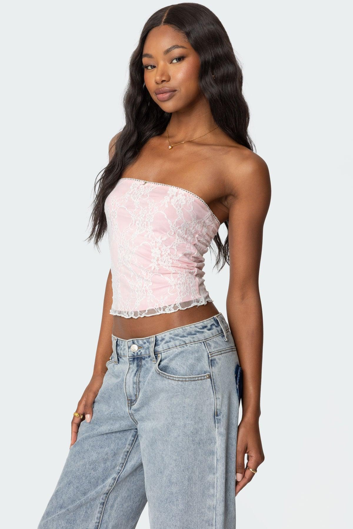 Allison Lace Tube Top Product Image