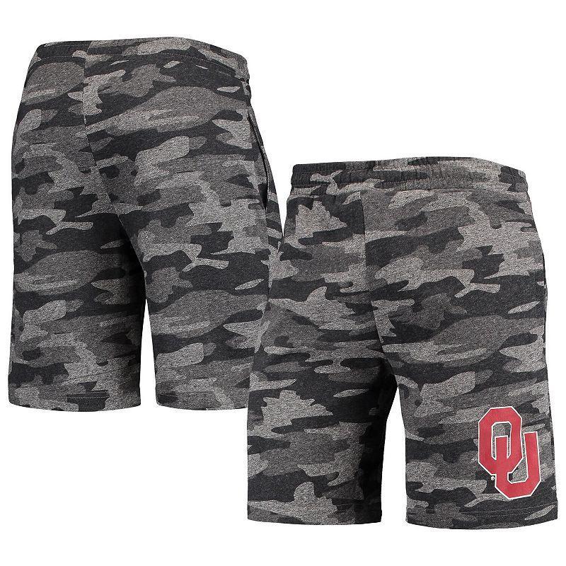 Mens Concepts Sport Charcoal/Gray Oklahoma Sooners Camo Backup Terry Jam Lounge Shorts Product Image