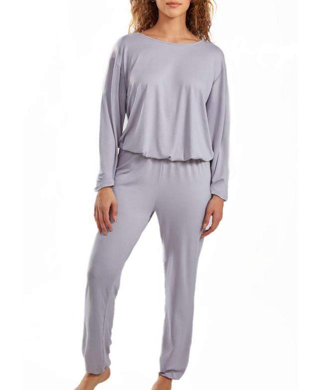 iCollection Womens Jewel Modal Jogger Pajama Sleep Pant Set in Ultra Soft Cozy Style, 2 Piece Product Image