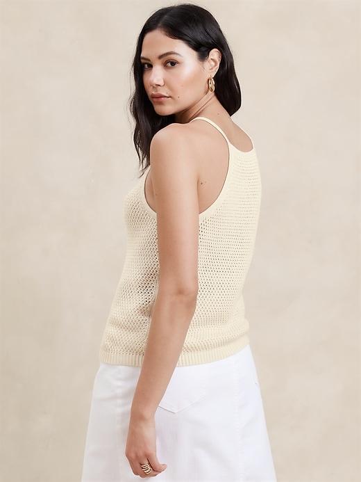 Strappy Open-Stitch Tank Sweater Product Image