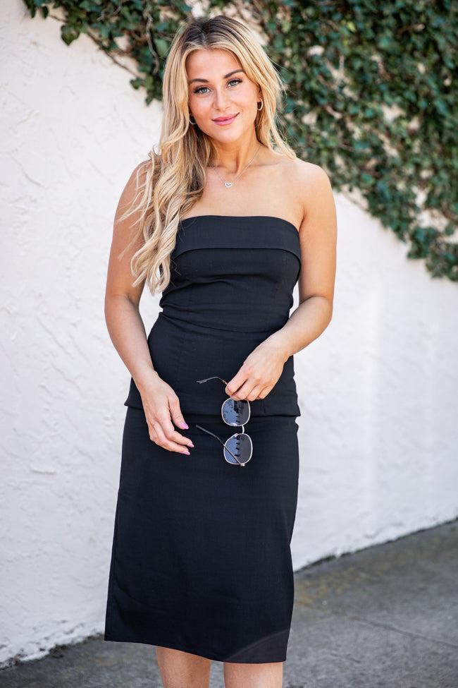 This Isn't Goodbye Black Strapless Mini Dress FINAL SALE Product Image