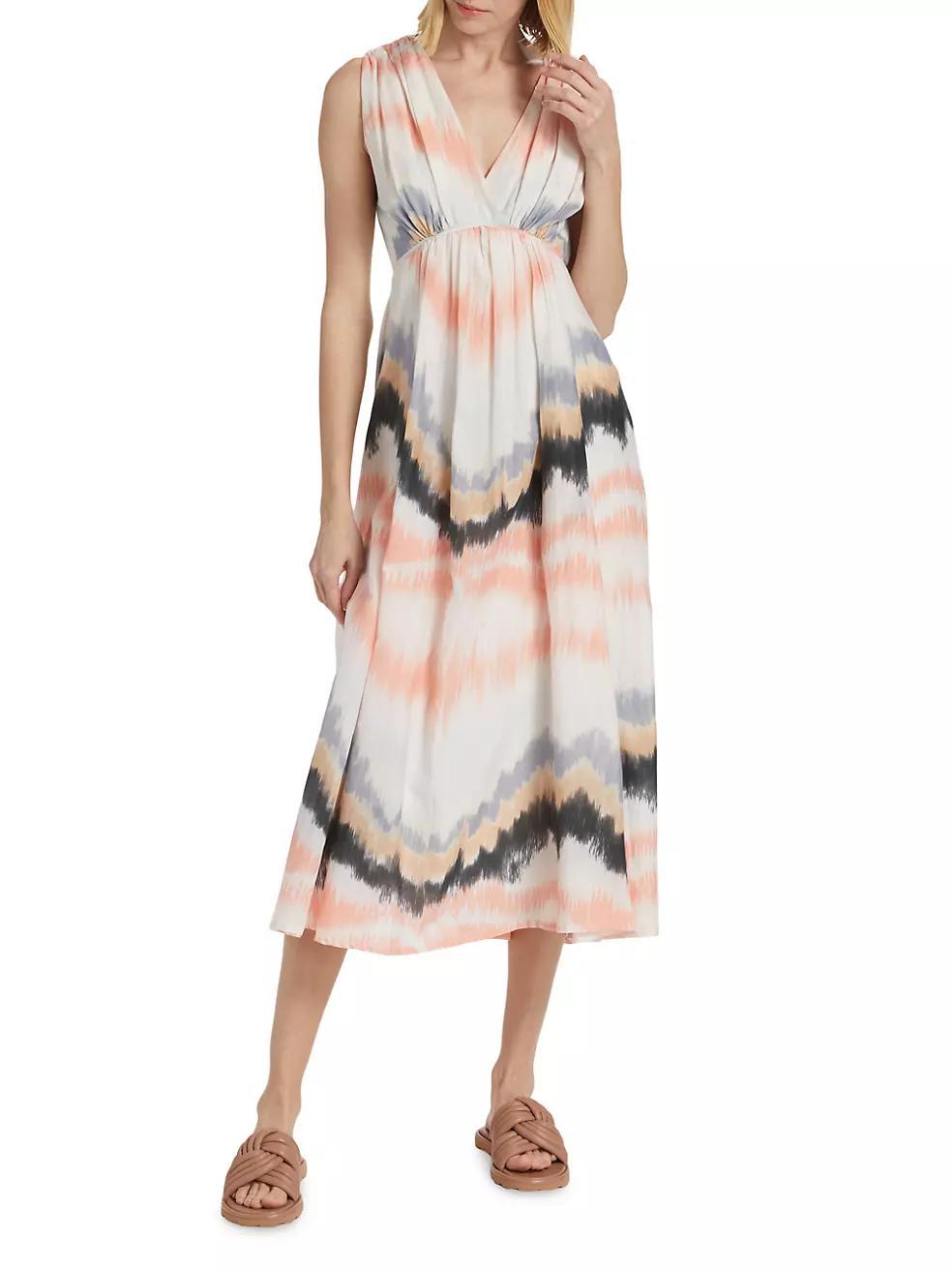 Carranza Maren Printed Voile Tie-Waist Midi-Dress Product Image