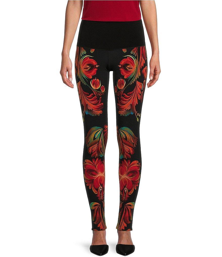 Eva Varro Feona Printed High Waist Straight Leg Pull-On Pants Product Image