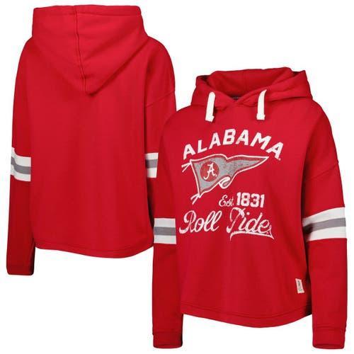 Womens Pressbox Crimson Alabama Crimson Tide Super Pennant Pullover Hoodie Product Image