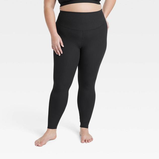 Womens Ultra High-Rise Rib Leggings - All In Motion Black 3X Product Image