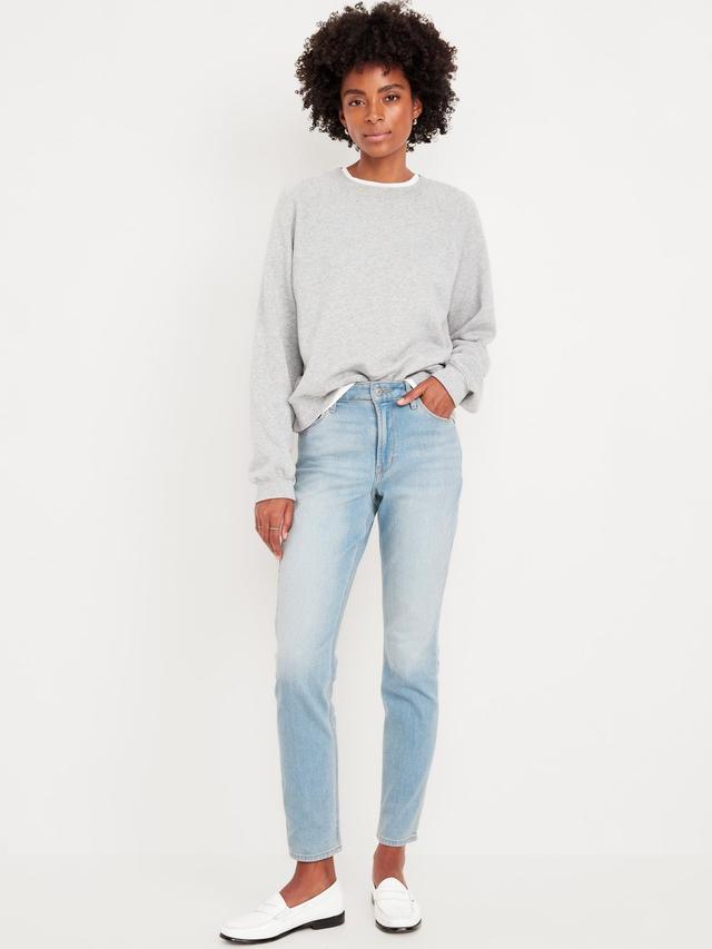 High-Waisted Wow Straight Ankle Jeans Product Image