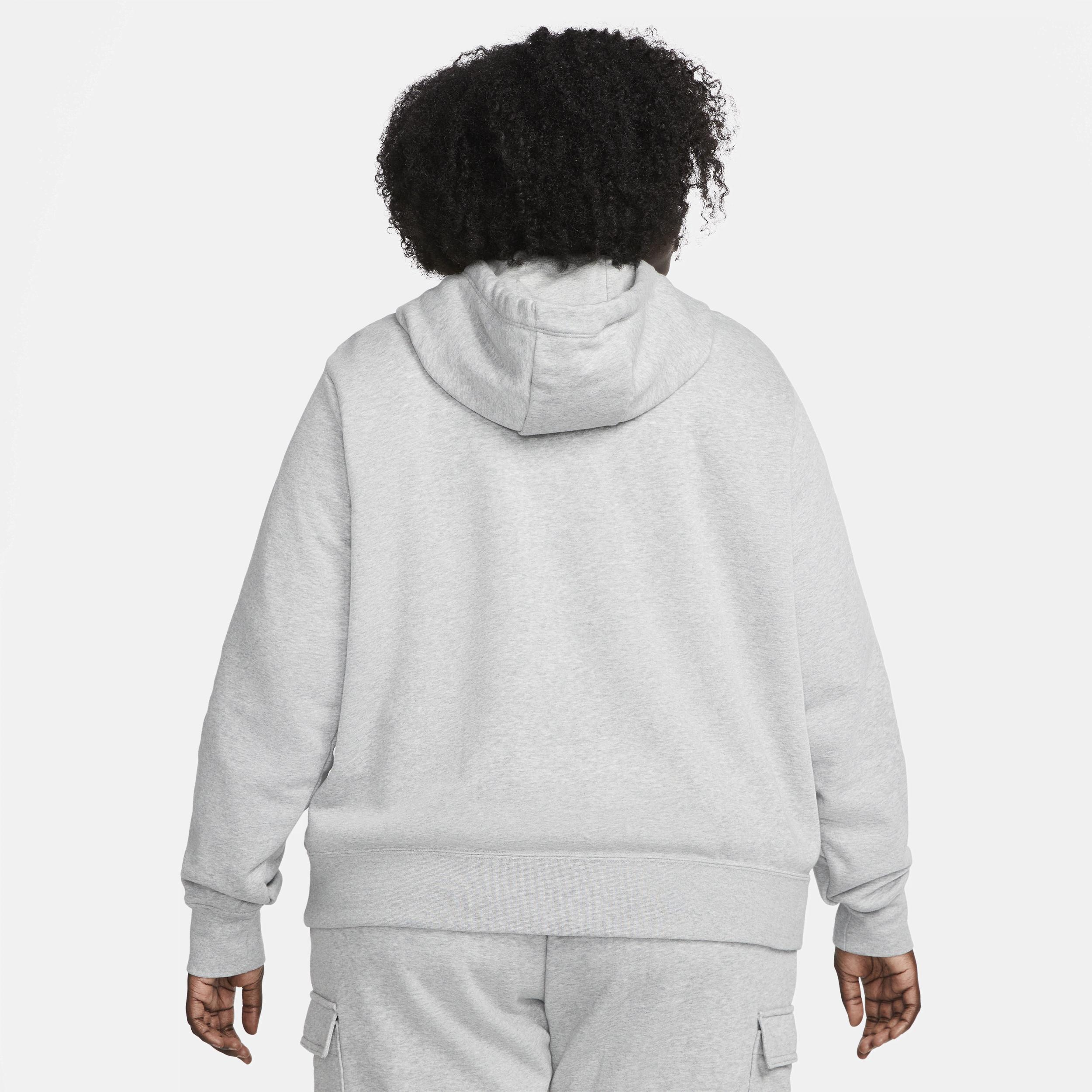 Plus Size Nike Sportswear Club Fleece Hoodie, Womens Gray Grey Product Image