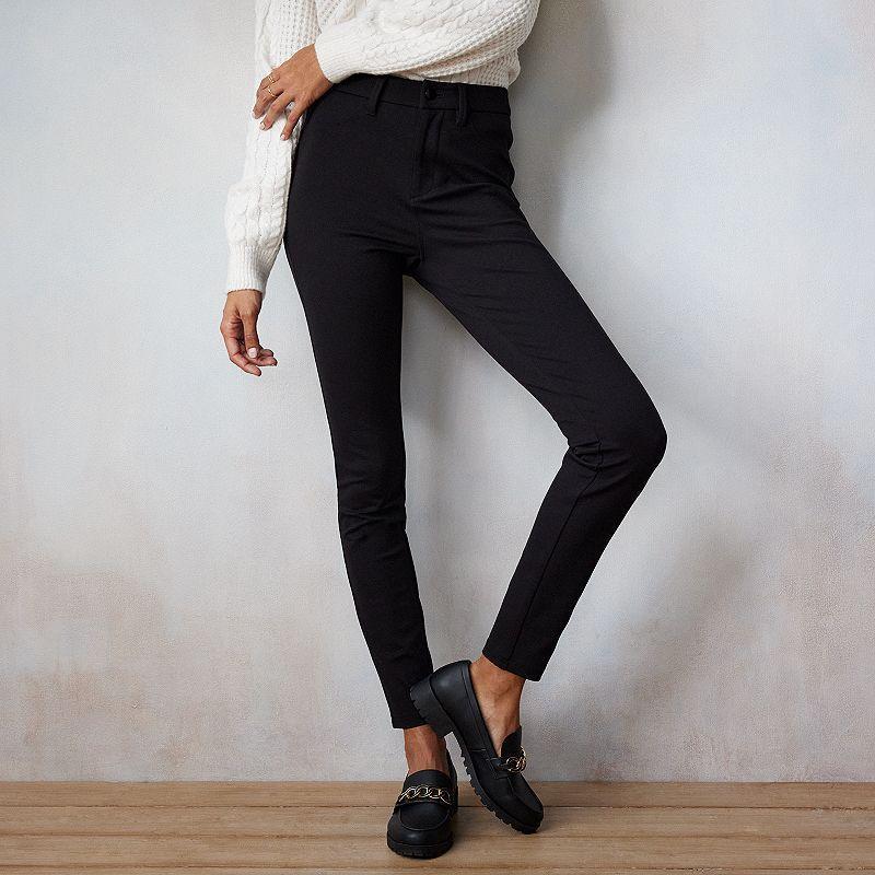 Womens LC Lauren Conrad High Rise Super Skinny Ponte Pants Product Image