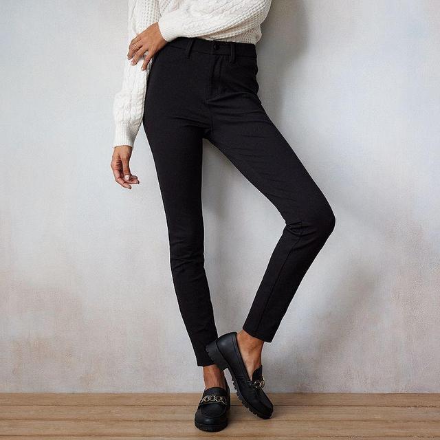 Petite LC Lauren Conrad High-Waisted Super Skinny Ponte Pants, Womens Product Image