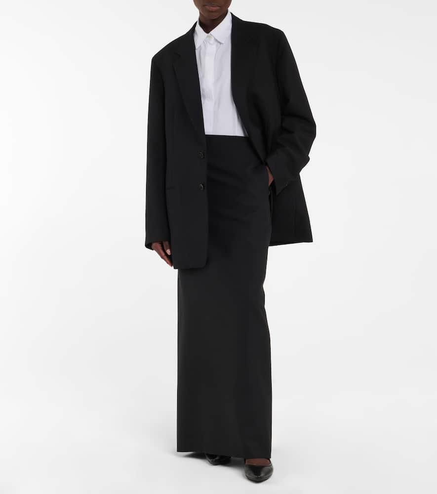 THE ROW Colt Wool And Mohair Maxi Skirt In Black Product Image