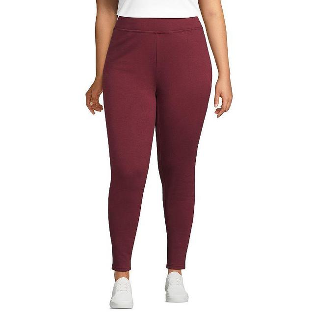 Lands End Plus Size High Rise Serious Sweats Fleece Lined Pocket Leggings Product Image