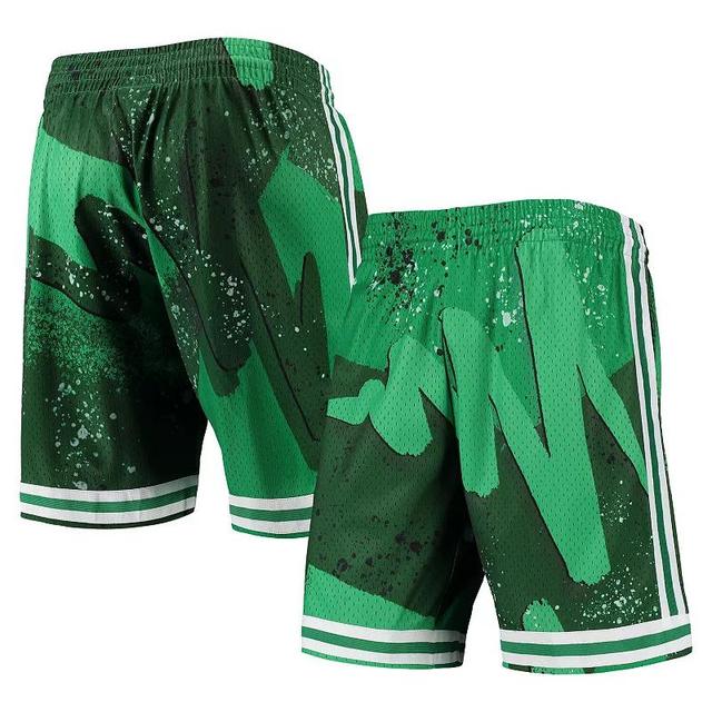 Mens Mitchell & Ness Kelly Boston Celtics Hardwood Classics 1985 Hyper Hoops Swingman Shorts Product Image