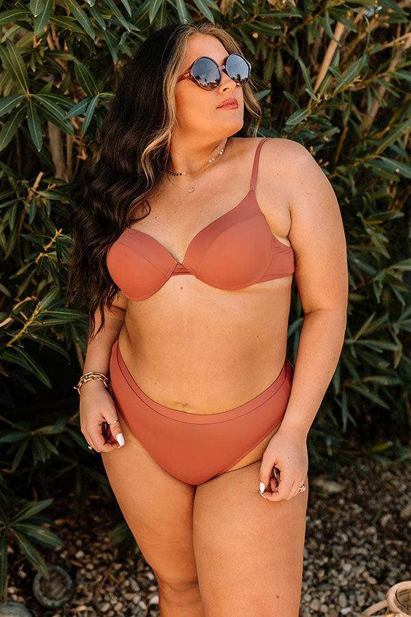 Just Add Water Bikini Top in Rust Curves Product Image