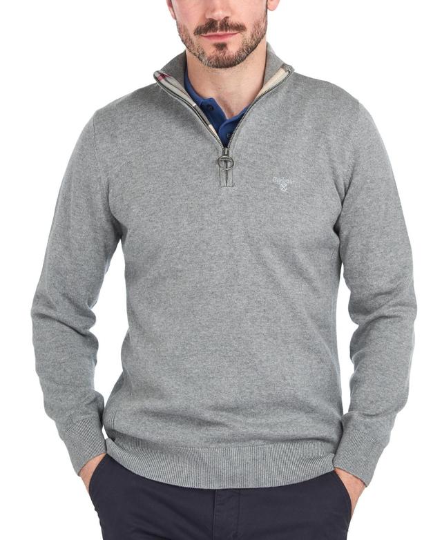 Mens Quarter-Zip Cotton Sweater Product Image