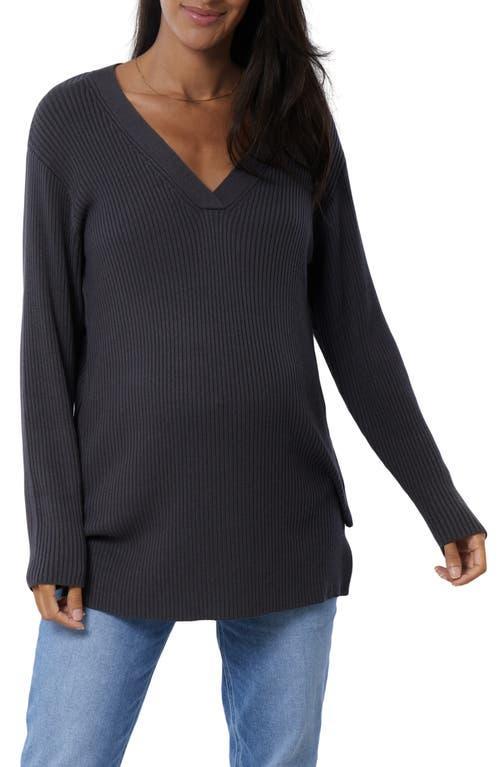 Ingrid & Isabel Side Zip Maternity/Nursing Sweater Product Image