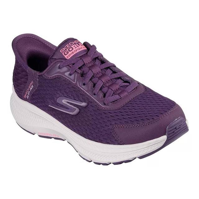 Skechers Hands Free Slip-ins Go Run Consistent 2.0 Endure Womens Athletic Shoes Purple Product Image