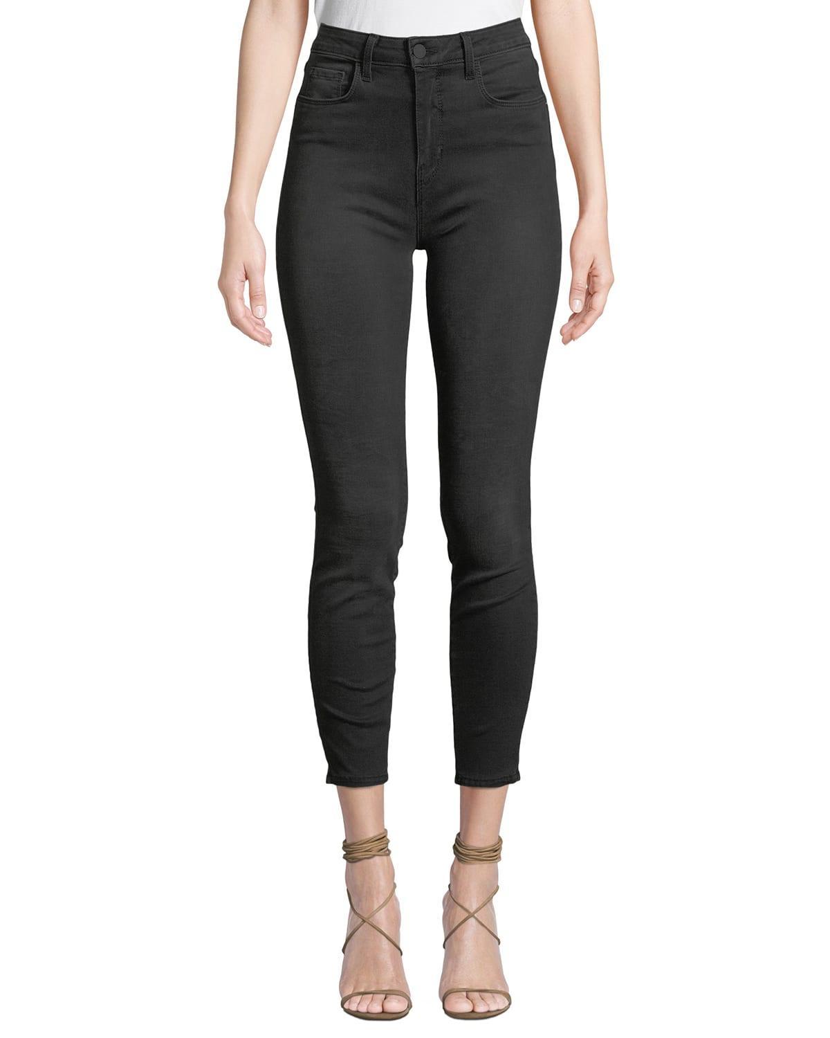 Womens Margot High-Rise Ankle Skinny Jeans - Dark Graphite - Size 32 Product Image