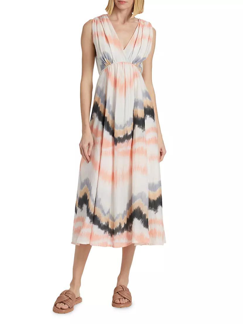 Carranza Maren Printed Voile Tie-Waist Midi-Dress Product Image