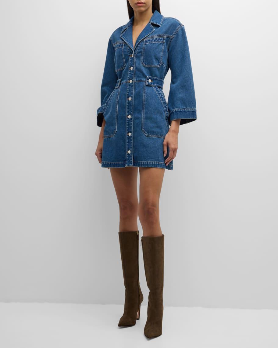 Mckinley Button-Front Denim Mini Dress product image