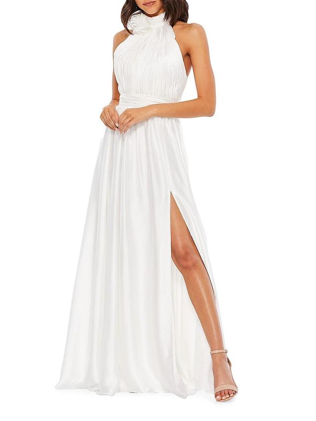 Womens Chiffon Halter Gown Product Image