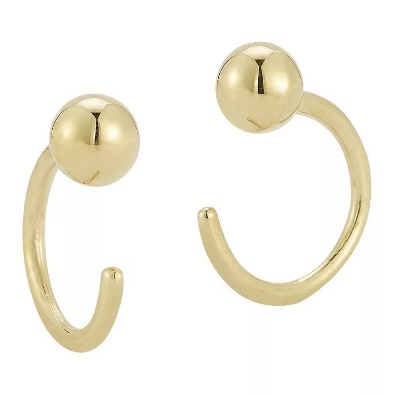 LUMINOR GOLD 14k Gold Ball Huggie Earrings, Womens, Yellow Product Image