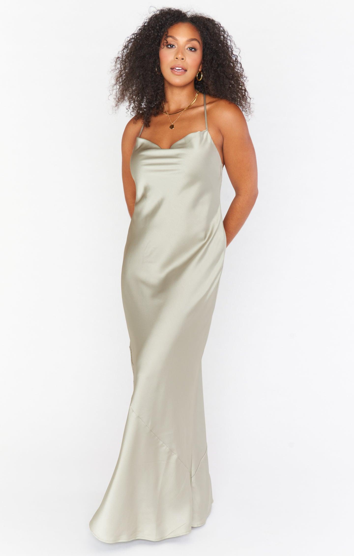 Tuscany Maxi Slip Dress ~ Ivory Luxe Satin Product Image